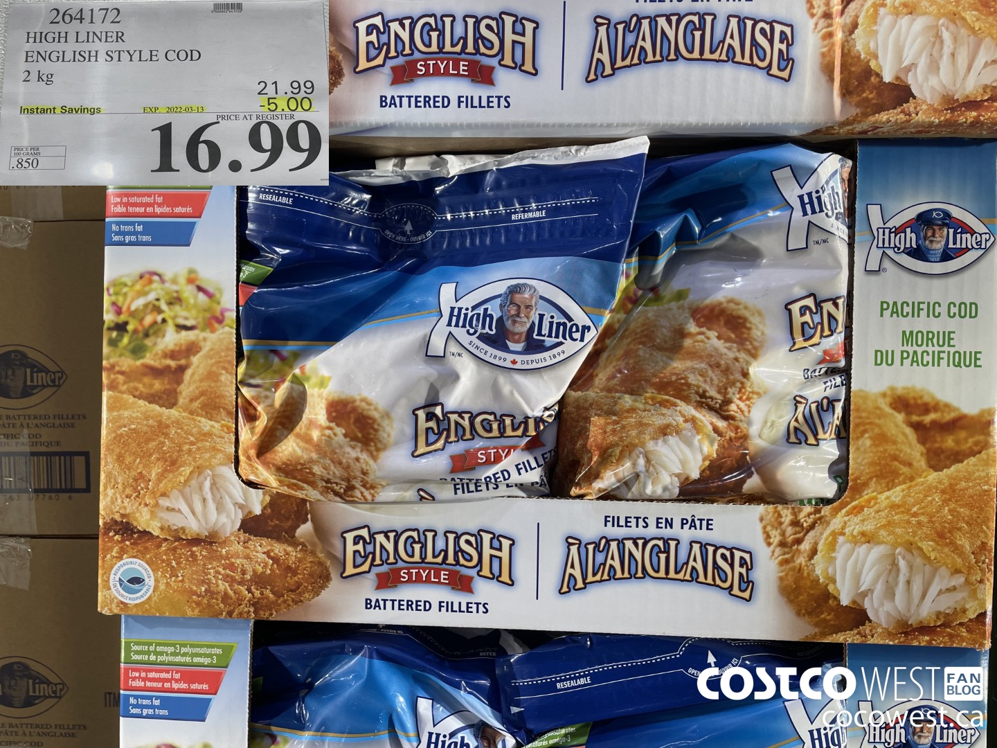 264172 HIGH LINER ENGLISH STYLE COD 2 kg ($5.00 INSTANT SAVINGS EXPIRES ON 2022-03-13) $16.99