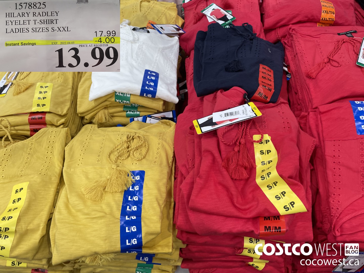 1578825 HILARY RADLEY EYELET T-SHIRT LADIES SIZES S-XXL ($4.00 INSTANT SAVINGS EXPIRES ON 2022-04-03) $13.99