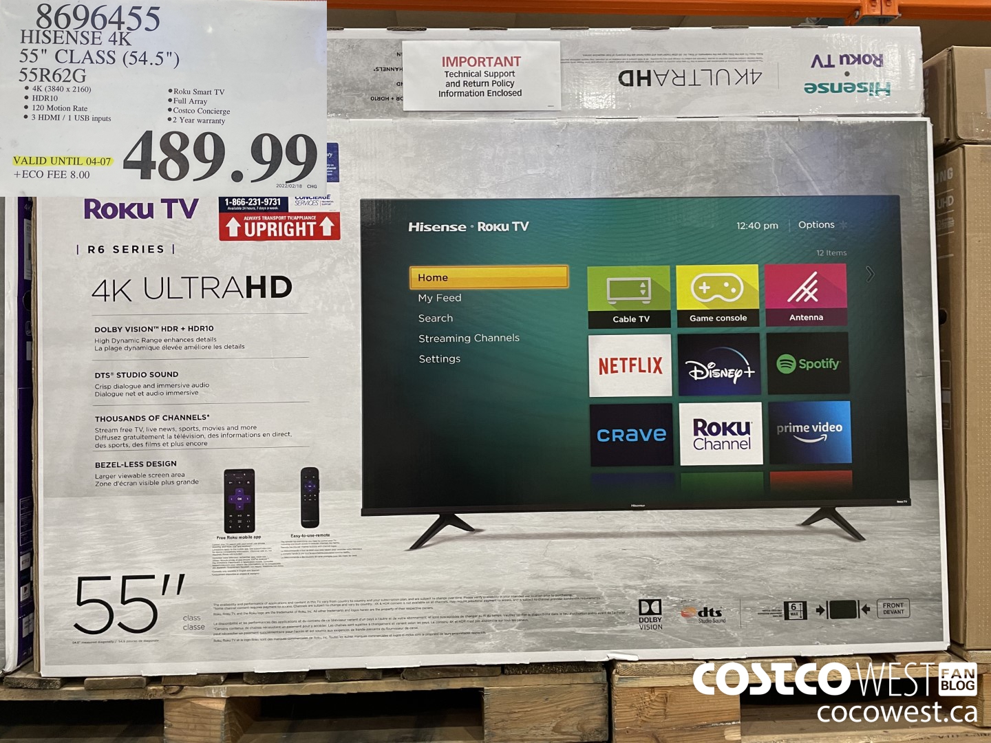 8696455 HISENSE 4K 55 