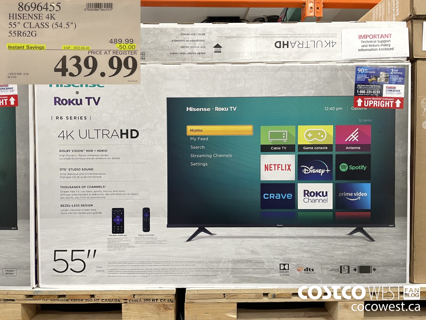 8696455 HISENSE 4K 55 