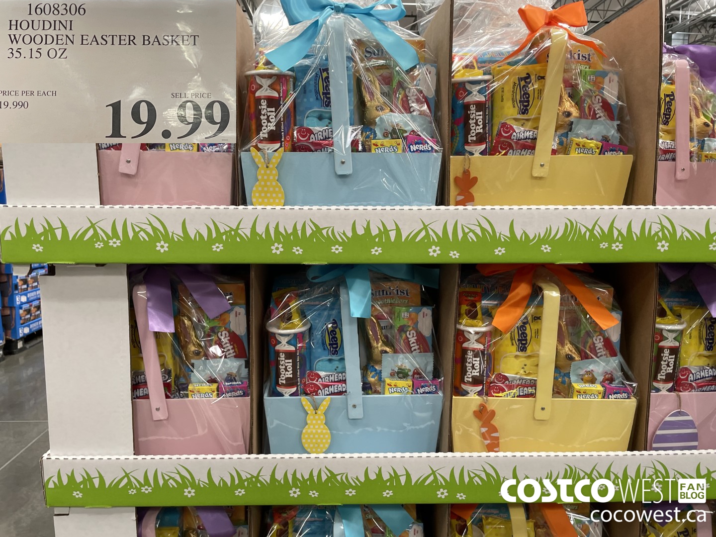 1608306 HOUDINI WOODEN EASTER BASKET 35.15 OZ $19.99