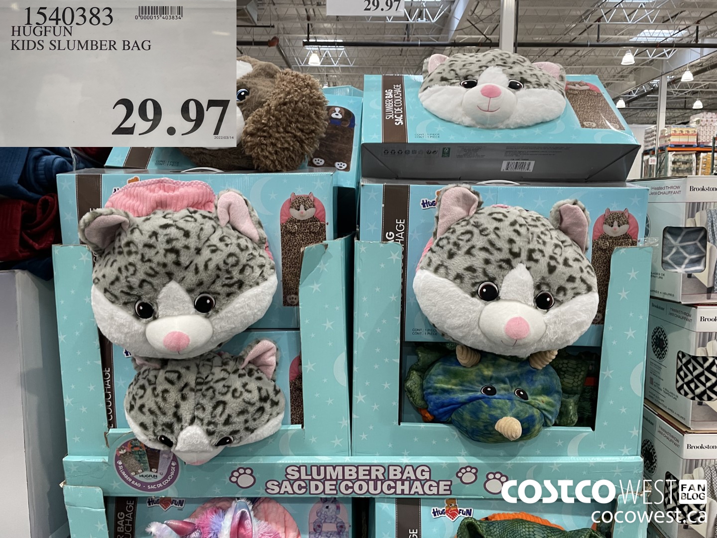 1540383 HUGFUN KIDS SLUMBER BAG  $29.97