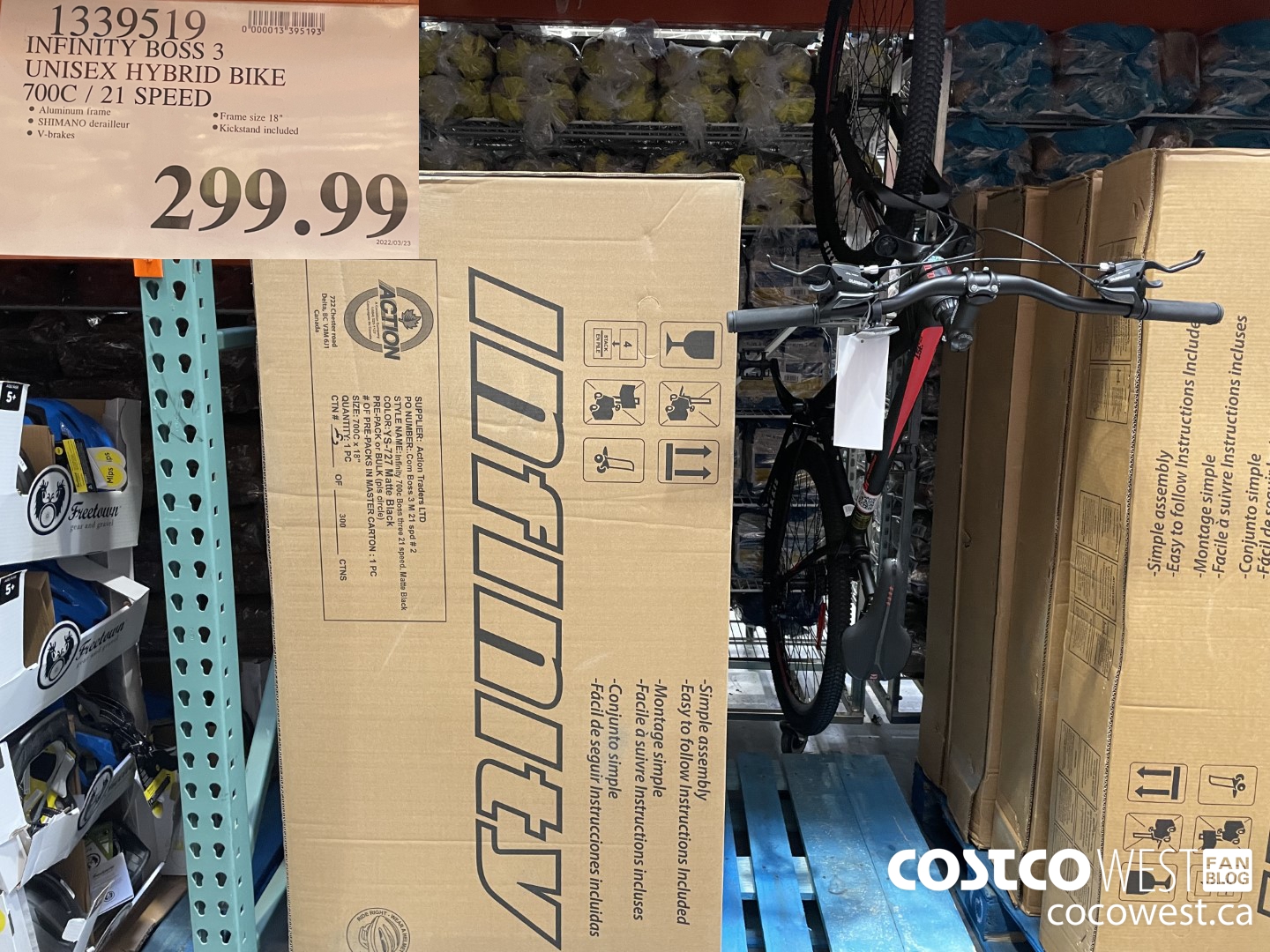 1339519 INFINITY BOSS 3 UNISEX HYBRID BIKE 700C / 21 SPEED $299.99