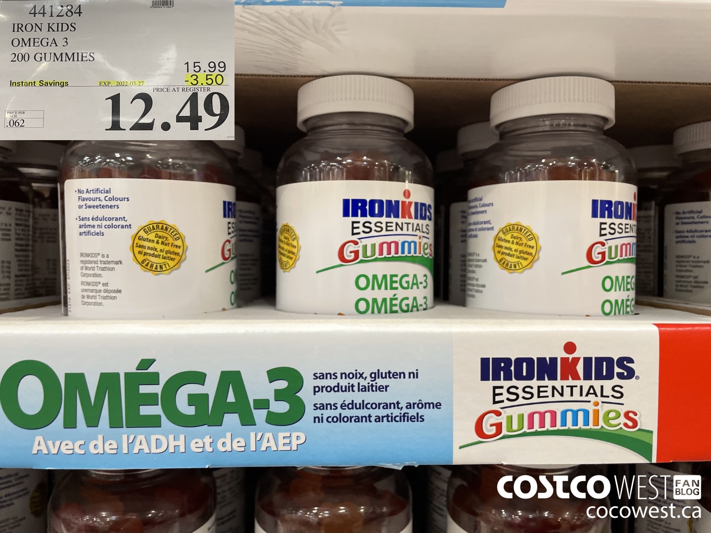 441284 IRON KIDS OMEGA 3 200 GUMMIES ($3.50 INSTANT SAVINGS EXPIRES ON 2022-03-27) $12.49