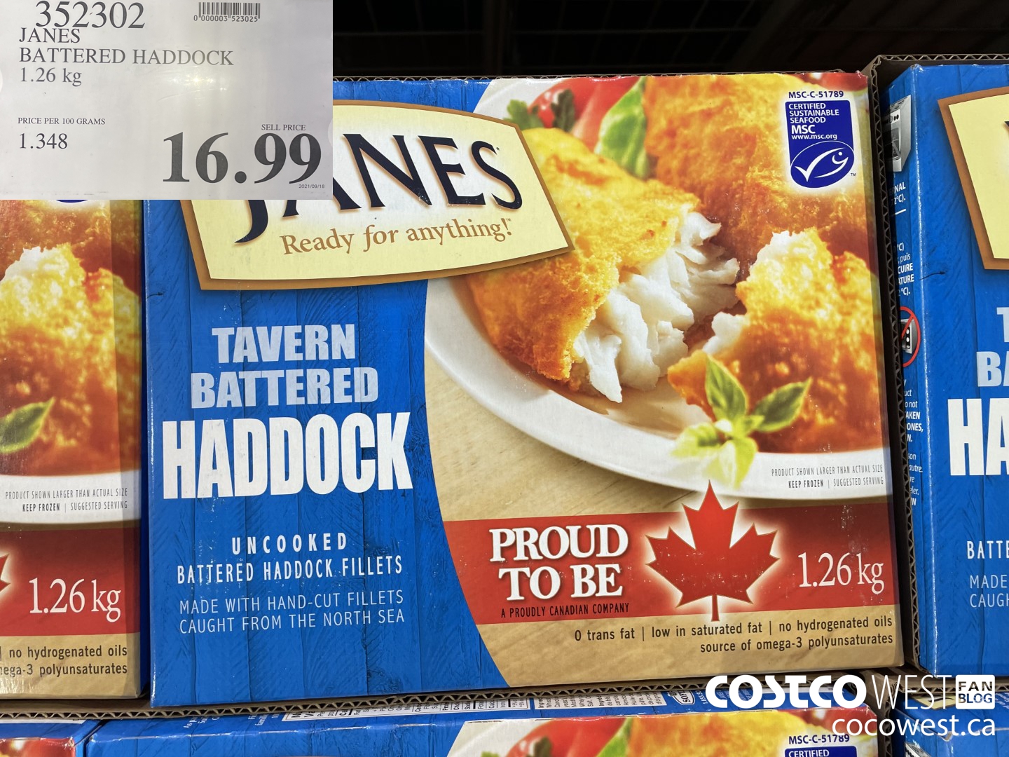 352302 JANES BATTERED HADDOCK 1.26 kg $16.99