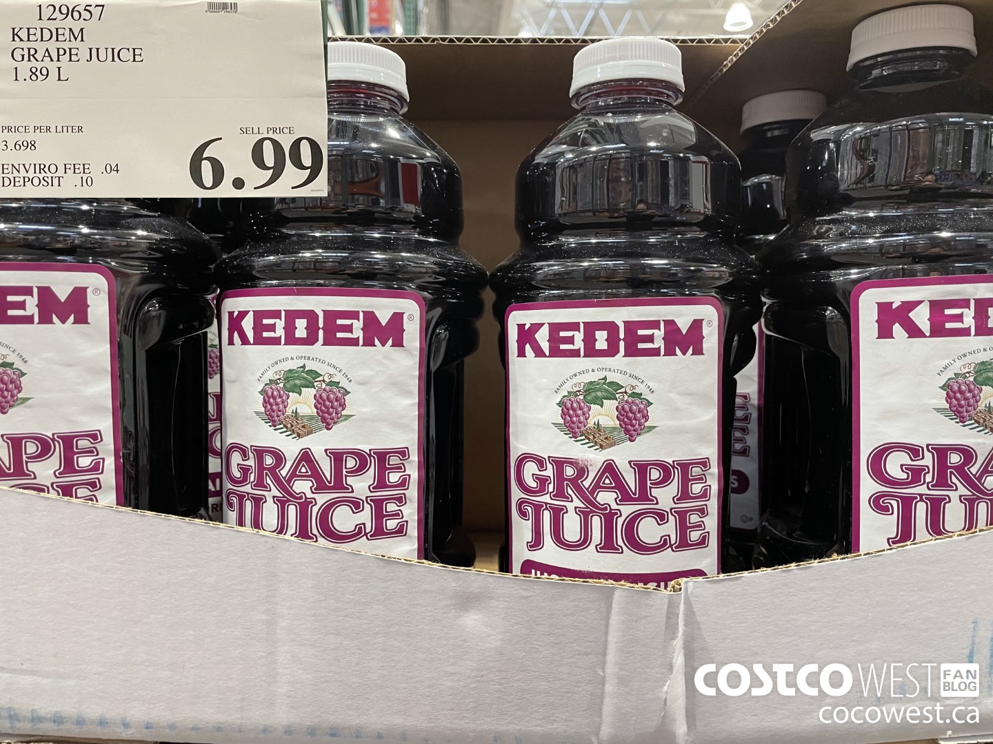 129657 KEDEM GRAPE JUICE 1.89 L $6.99