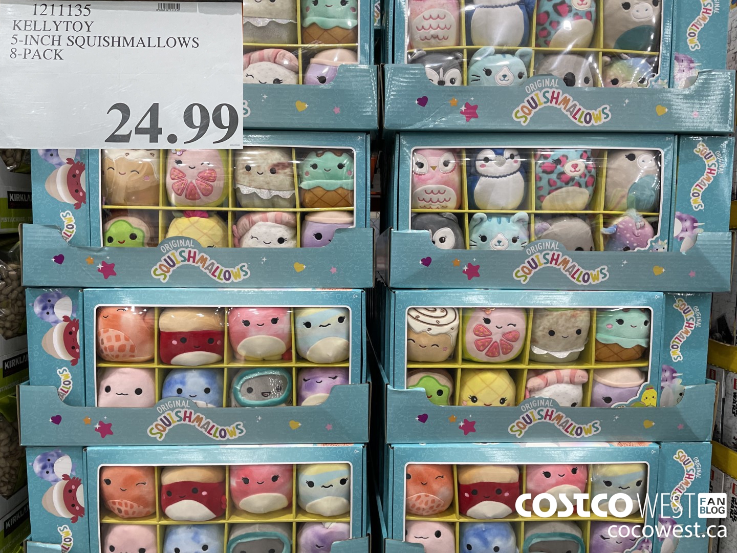 1211135 KELLYTOY 5-INCH SQUISHMALLOWS 8-PACK  $24.99