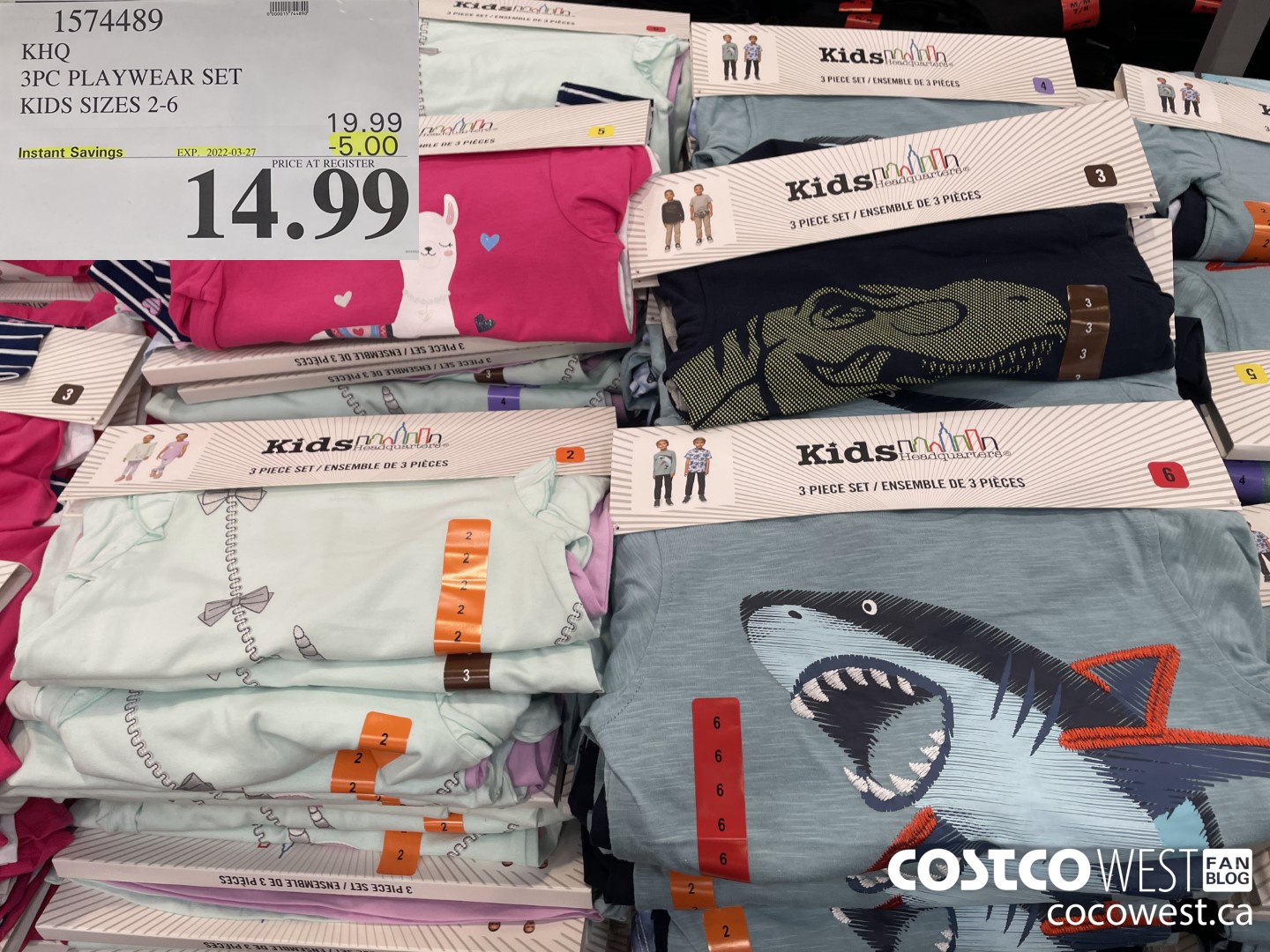 1574489 KHQ 3PC PLAYWEAR SET KIDS SIZES 2-6  ($5.00 INSTANT SAVINGS EXPIRES ON 2022-03-27) $14.99