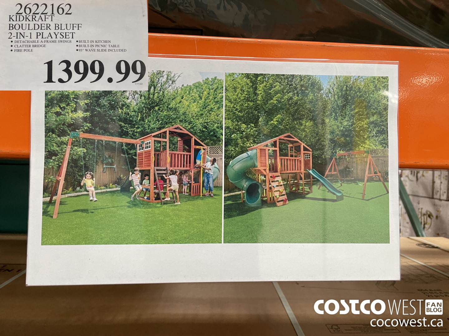 2622162 KIDKRAFT BOULDER BLUFF 2-IN-1 PLAYSET  $1399.99