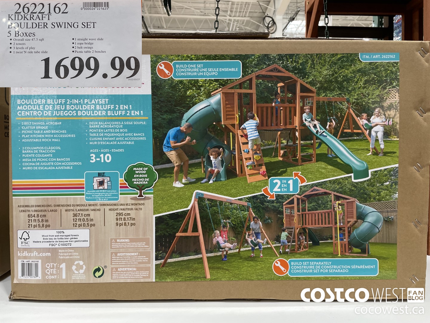 Costco Flyer Costco Sale Items For Mar 28 Apr 3 2022 For BC AB   KIDKRAFT BOULDER SWING SET 5 BOXES 20220328 84563 