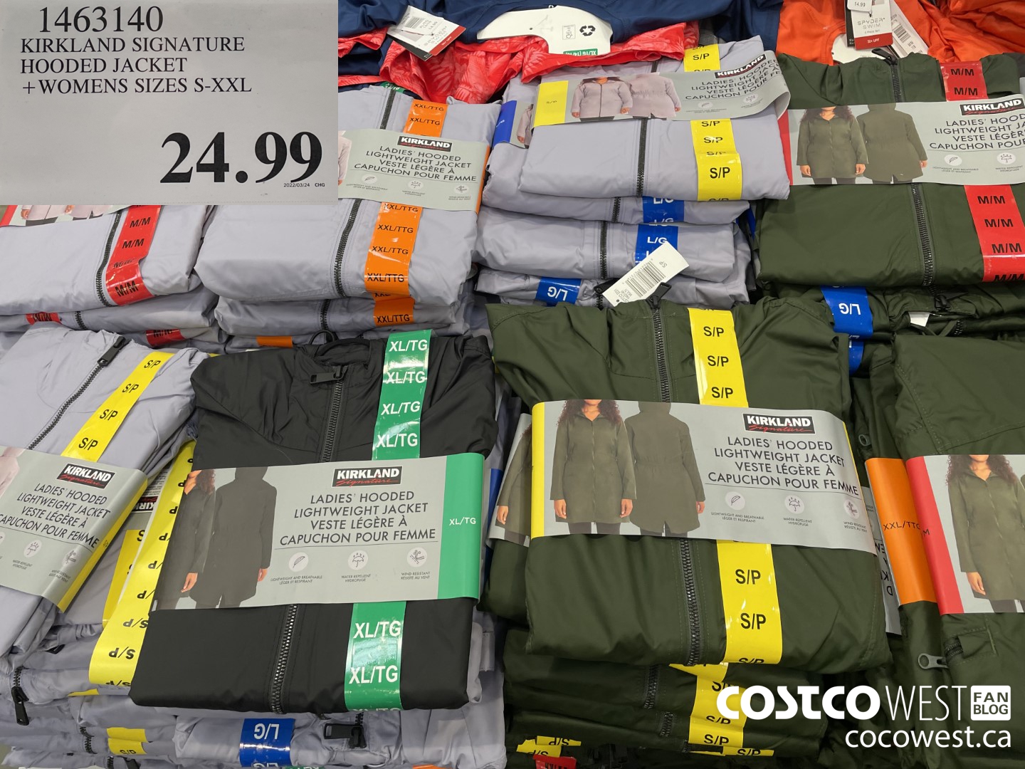 1463140 KIRKLAND SIGNATURE HOODED JACKET WOMENS SIZES S-XXL $24.99