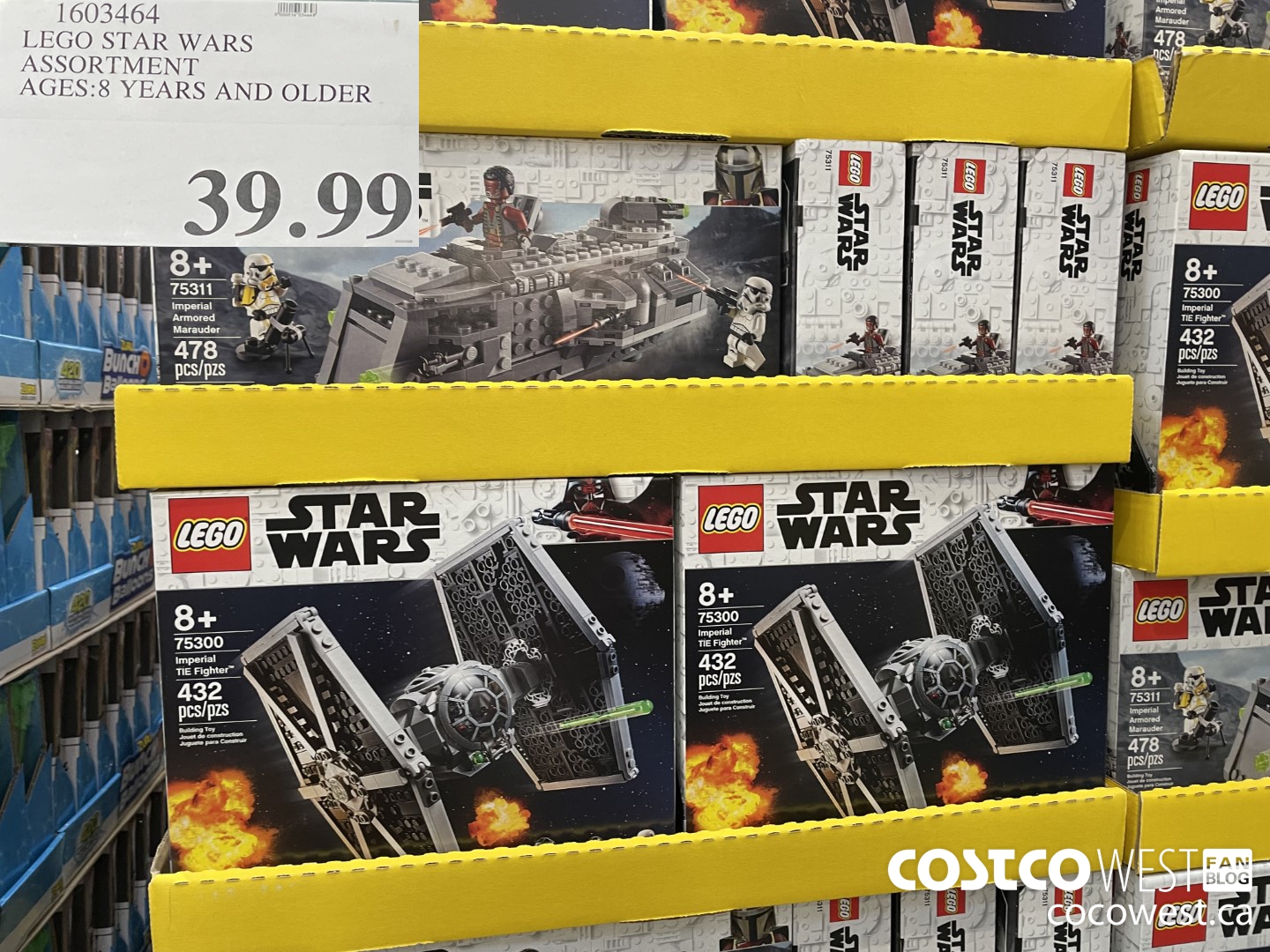 1603464 LEGO STAR WARS ASSORTMENT AGES:8 YEARS AND OLDER $39.99