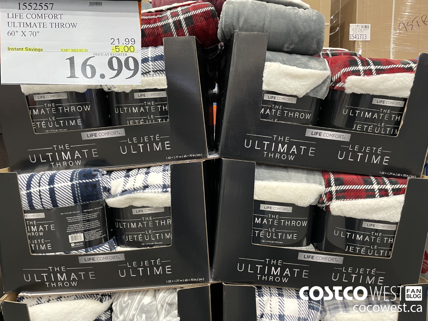 1552557 LIFE COMFORT ULTIMATE THROW 60