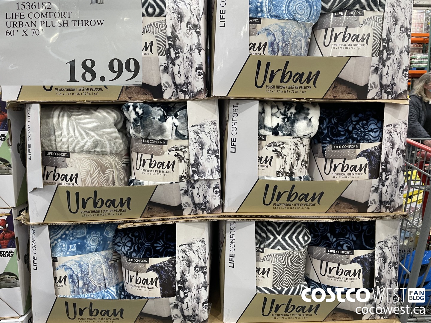 1536182 LIFE COMFORT URBAN PLUSH THROW 60