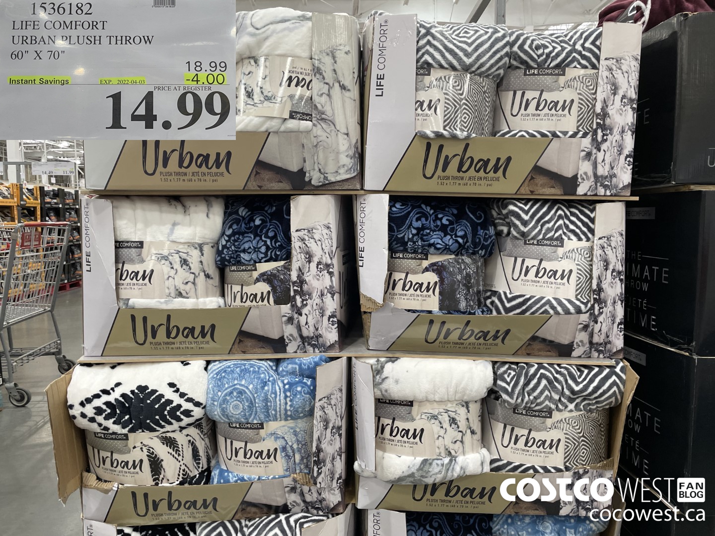 1536182 LIFE COMFORT URBAN PLUSH THROW 60