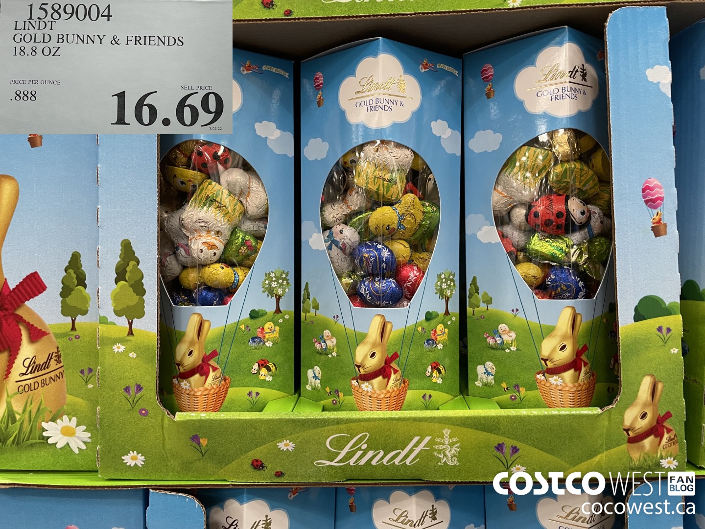 1589004 LINDT GOLD BUNNY & FRIENDS 18.8 OZ $16.69