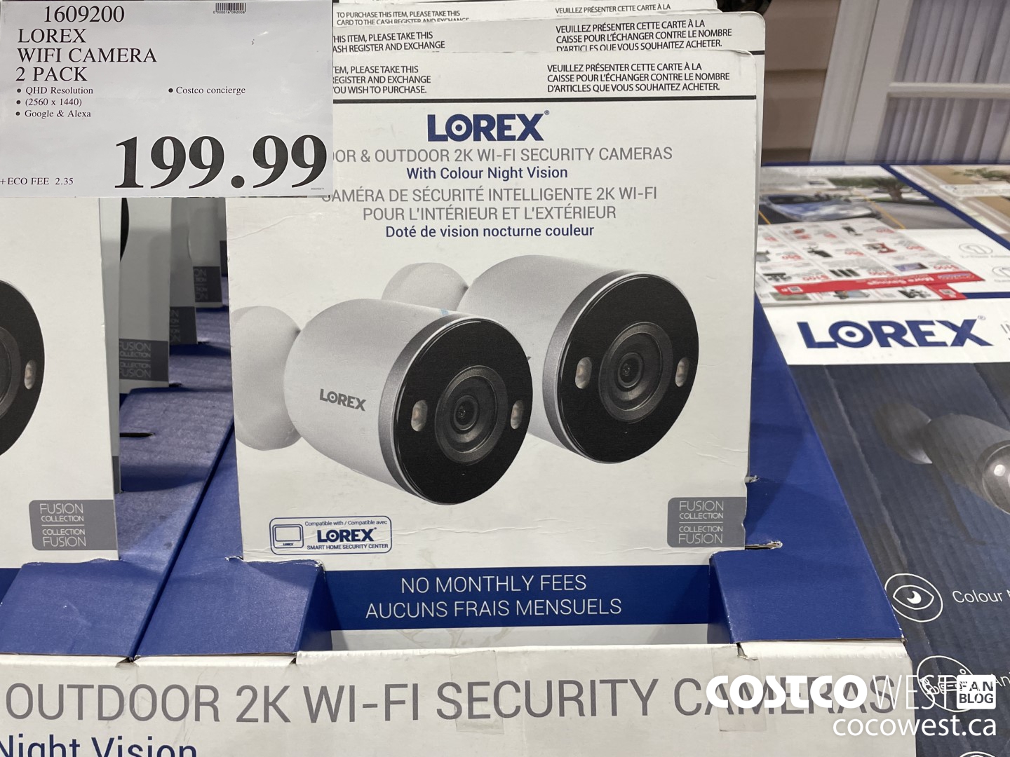 1609200 LOREX WIFI CAMERA 2 PACK $199.99