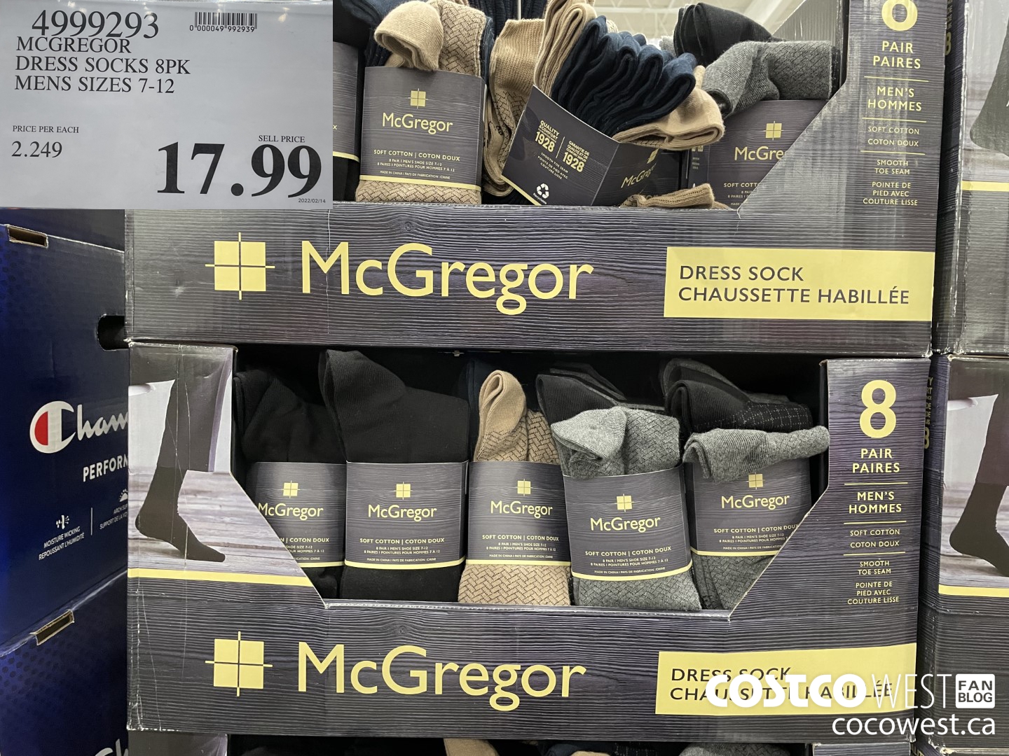 4999293 MCGREGOR DRESS SOCKS 8PK MENS SIZES 7-12 $17.99