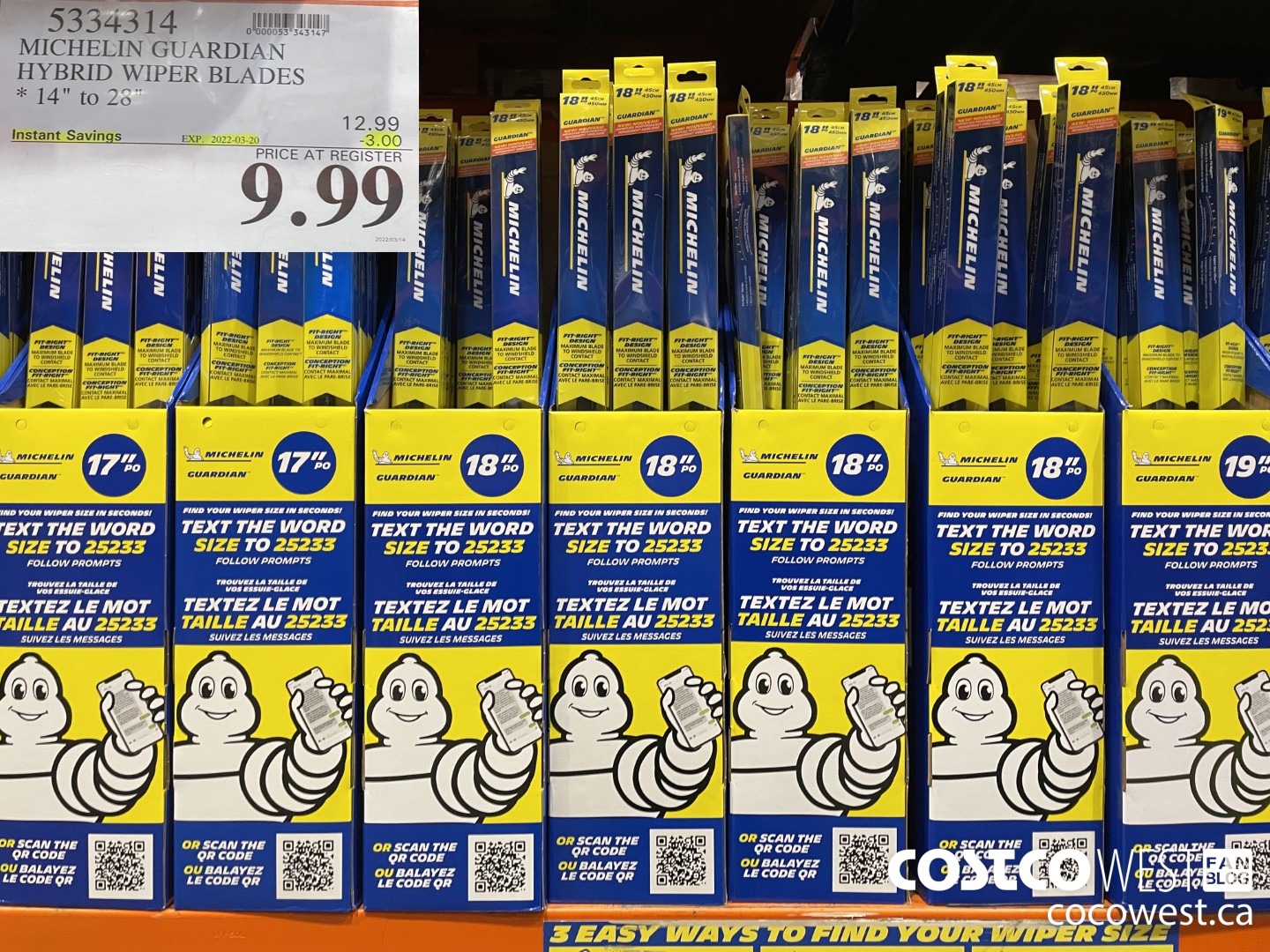 5334314 MICHELIN GUARDIAN HYBRID WIPER BLADES 14