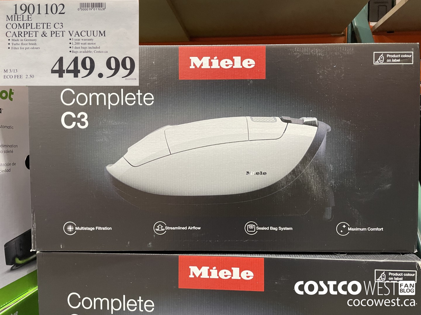 1901102 MIELE COMPLETE C3 CARPET & PET VACUUM $449.99