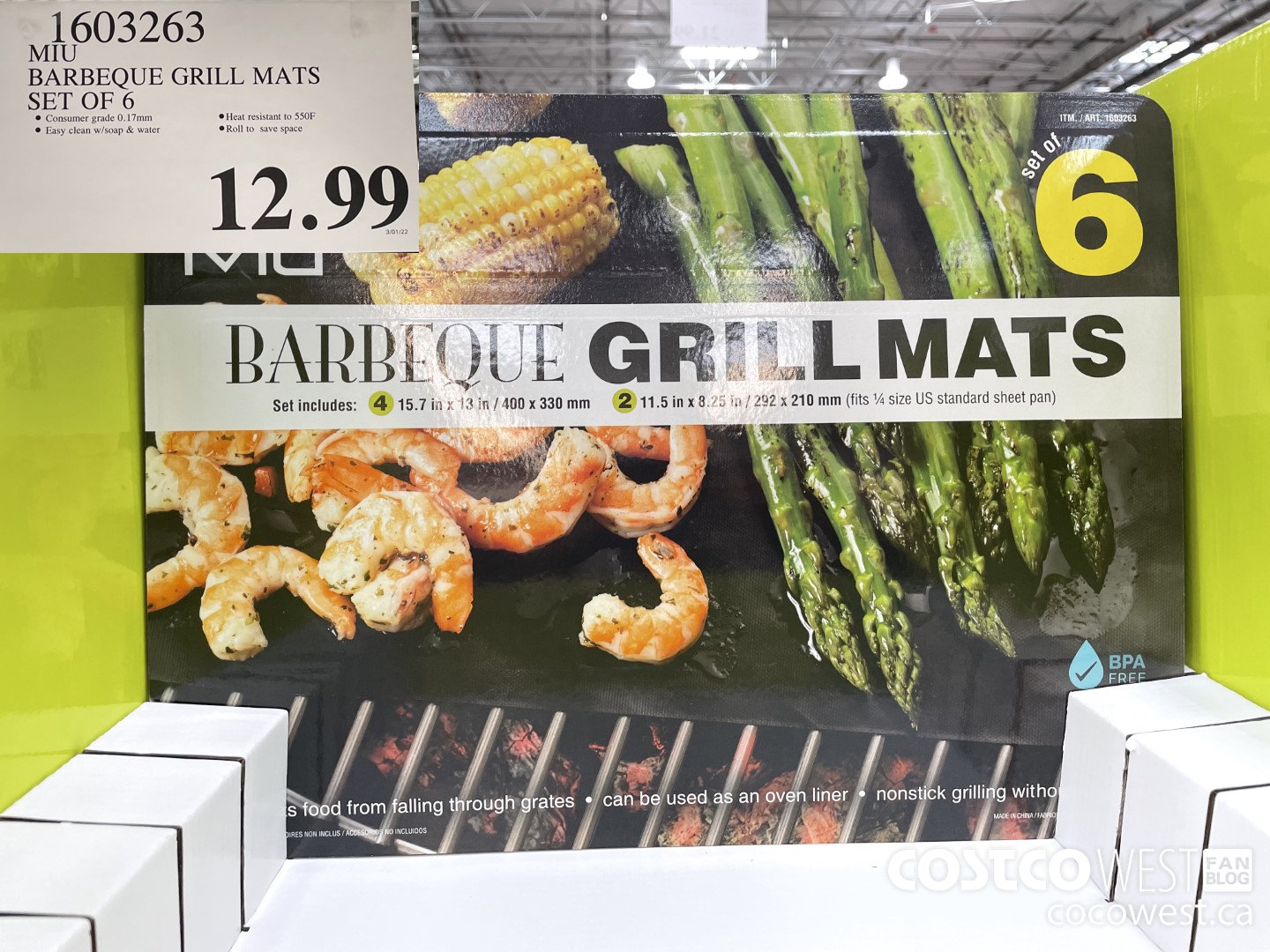 1603263 MIU BARBEQUE GRILL MATS SET OF 6 $12.99