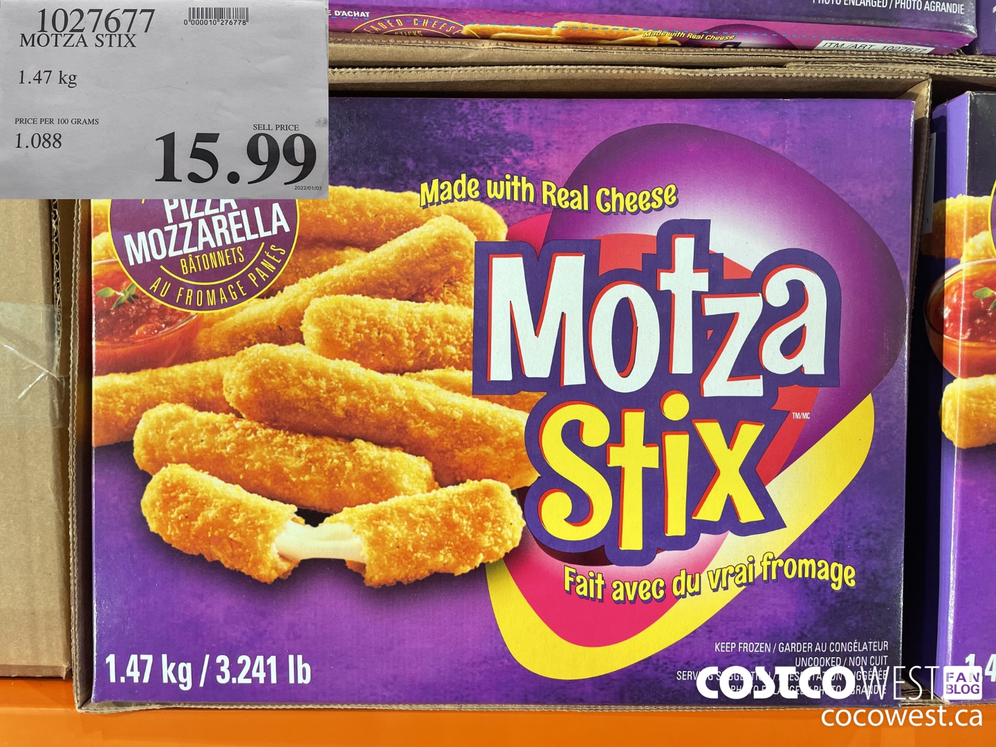 1027677 MOTZA STIX 1.47 kg $15.99