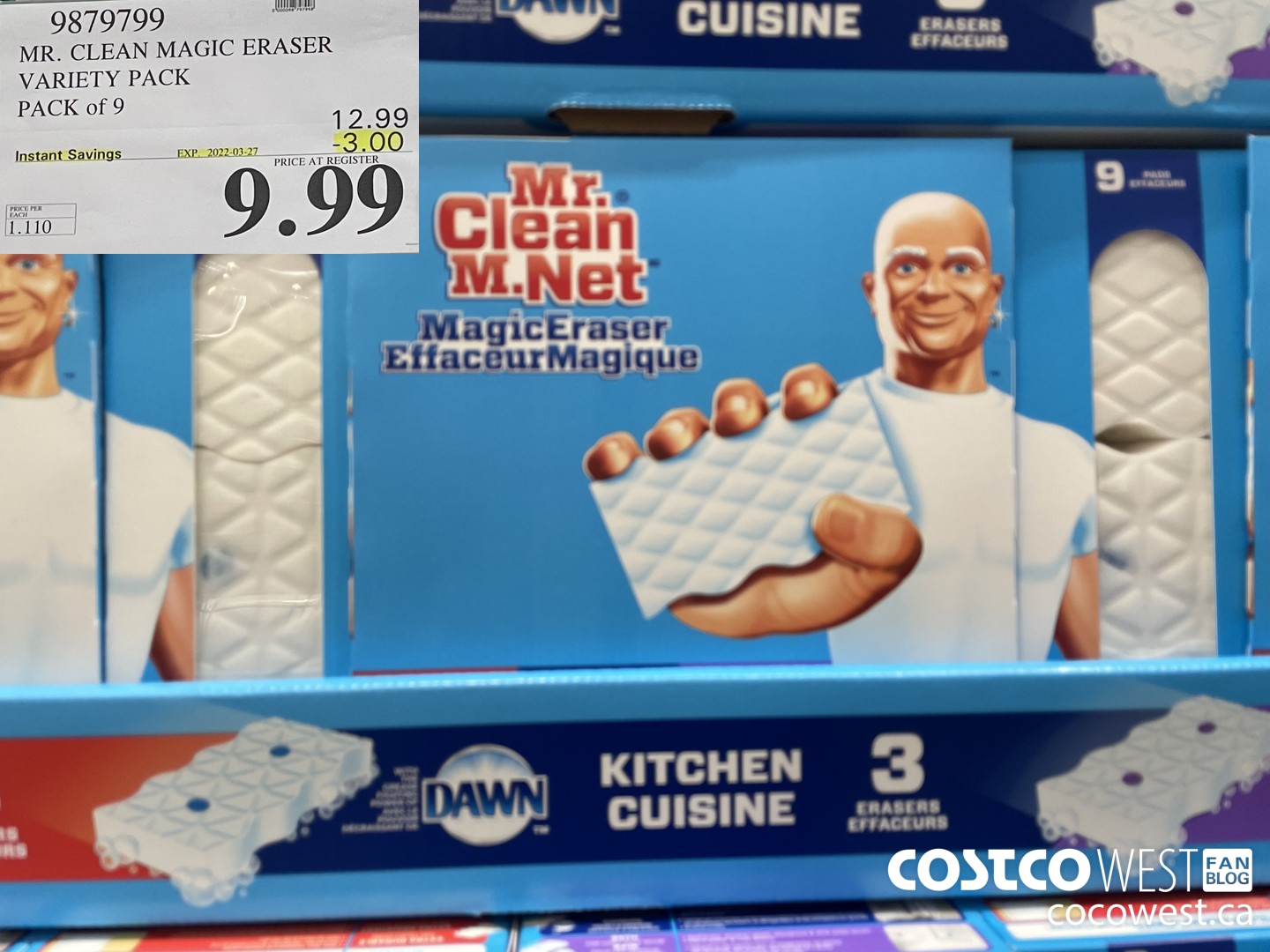 9879799 MR. CLEAN MAGIC ERASER VARIETY PACK PACK of 9 ($3.00 INSTANT SAVINGS EXPIRES ON 2022-03-27) $9.99
