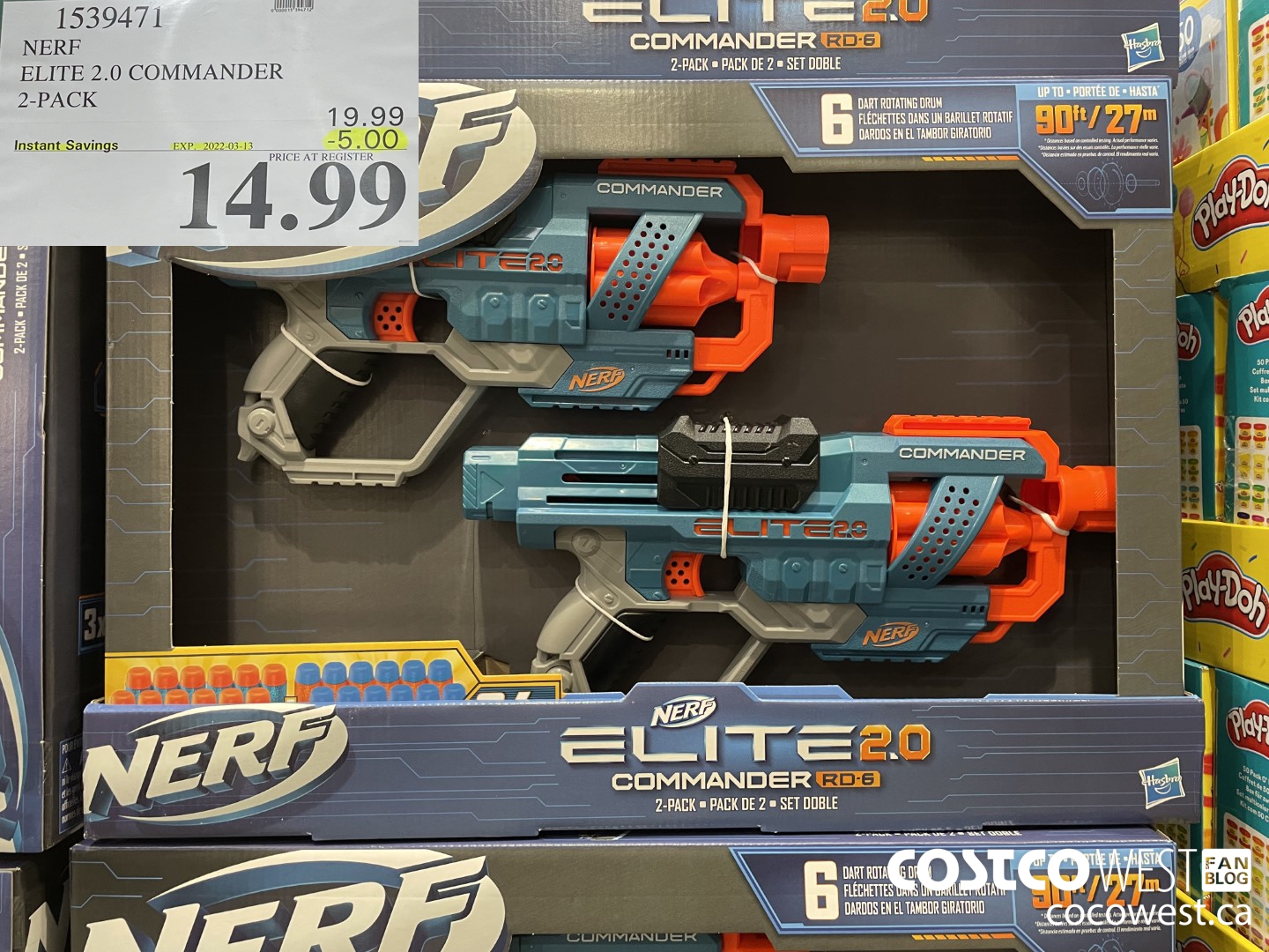 1539471 NERF ELITE 2.0 COMMANDER 2-PACK  ($5.00 INSTANT SAVINGS EXPIRES ON 2022-03-13) $14.99