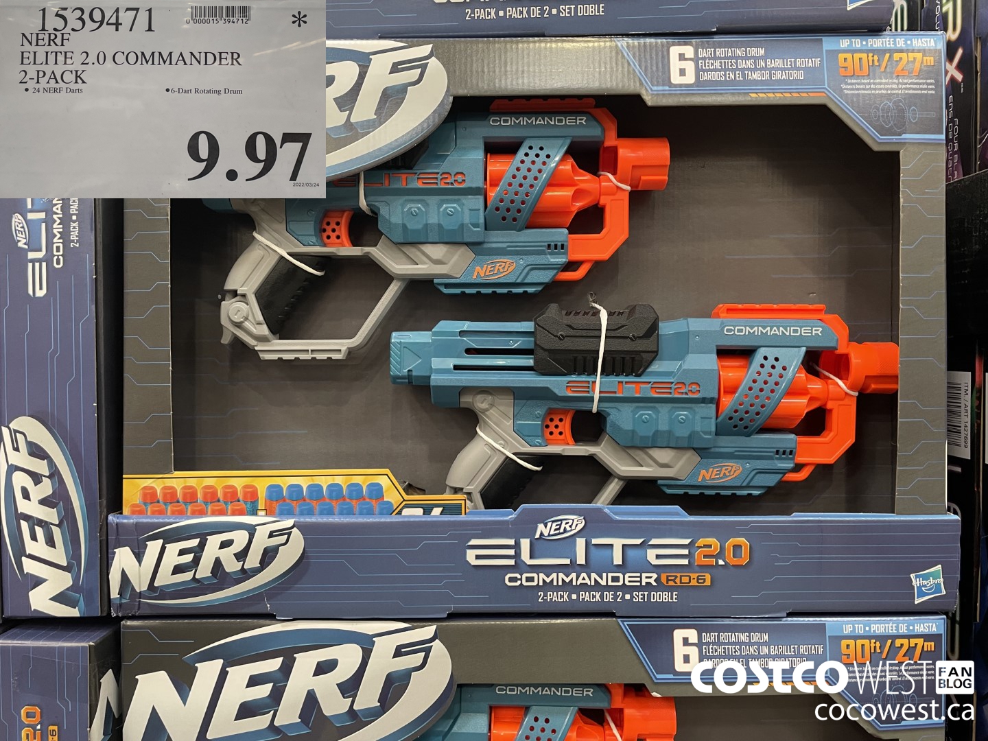 1539471 NERF ELITE 2.0 COMMANDER 2-PACK  $9.97