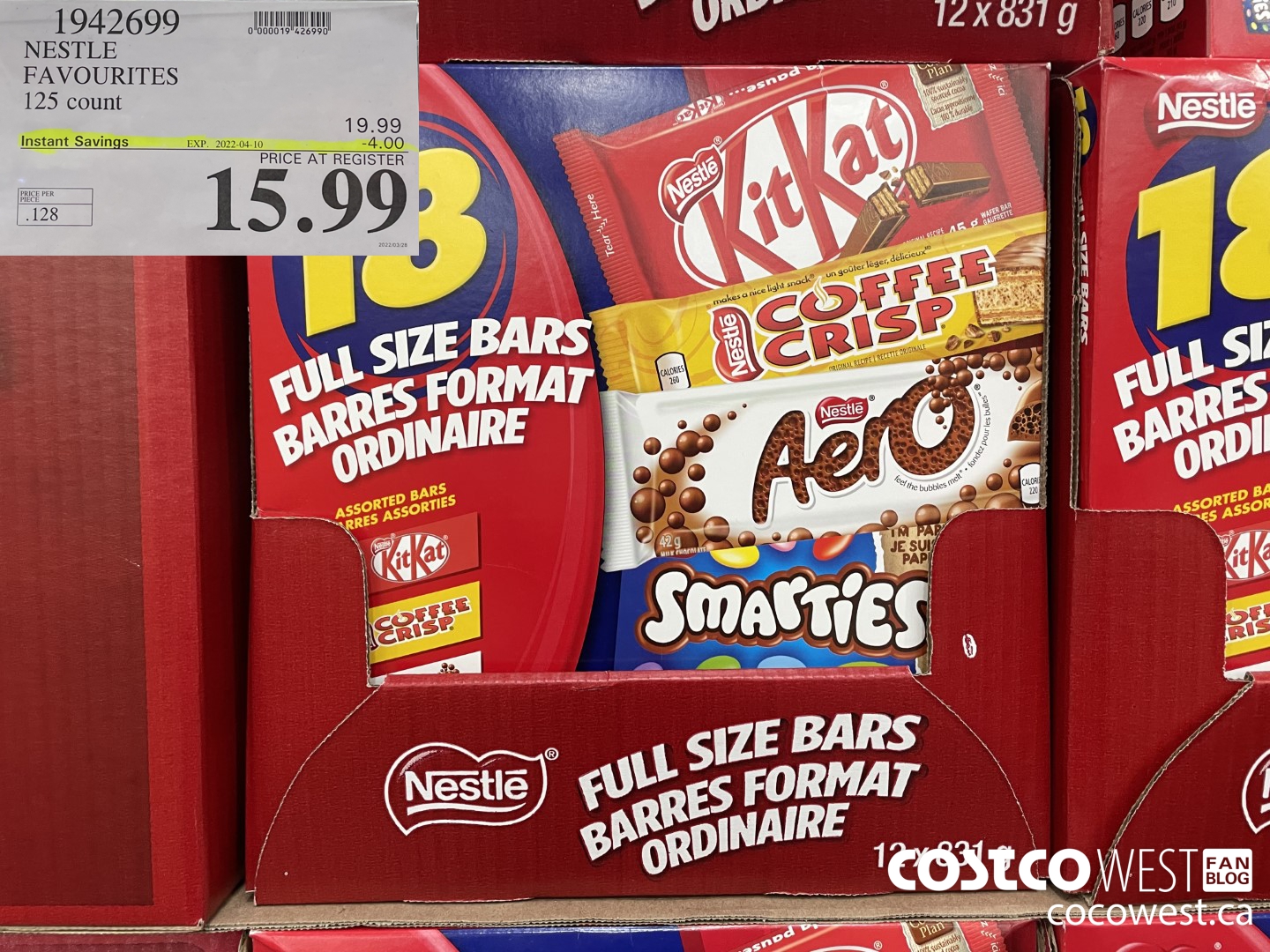 1942699 NESTLE FAVOURITES 125 count ($4.00 INSTANT SAVINGS EXPIRES ON 2022-04-10) $15.99