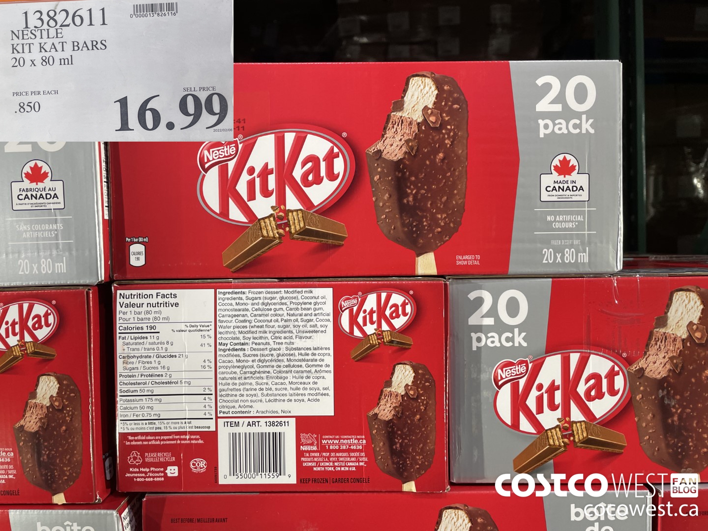 1382611 NESTLE KIT KAT BARS 20 x 80 ml $16.99
