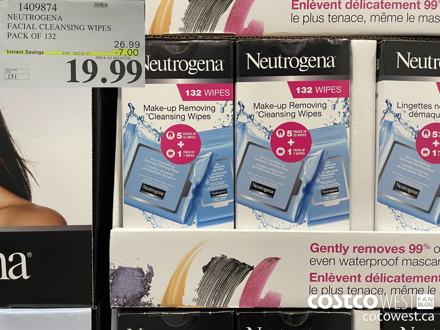 1409874 NEUTROGENA FACIAL CLEANSING WIPES PACK OF 132 ($7.00 INSTANT SAVINGS EXPIRES ON 2022-03-27) $19.99