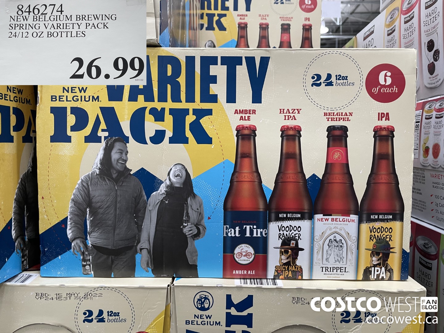 846274 NEW BELGIUM BREWING SPRING VARIETY PACK 24/12 OZ BOTTLES $26.99