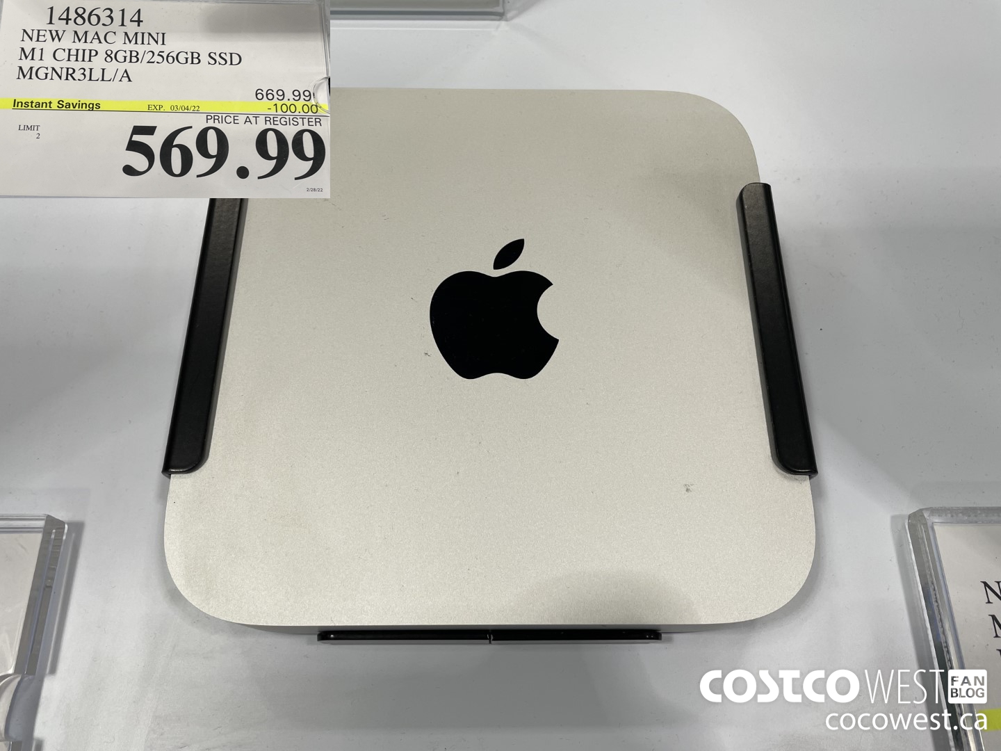 1486314 NEW MAC MINI M1 CHIP 8GB/256GB SSD MGNR3LL/A ($10.00 INSTANT SAVINGS EXPIRES ON 2022-03-04) $569.99