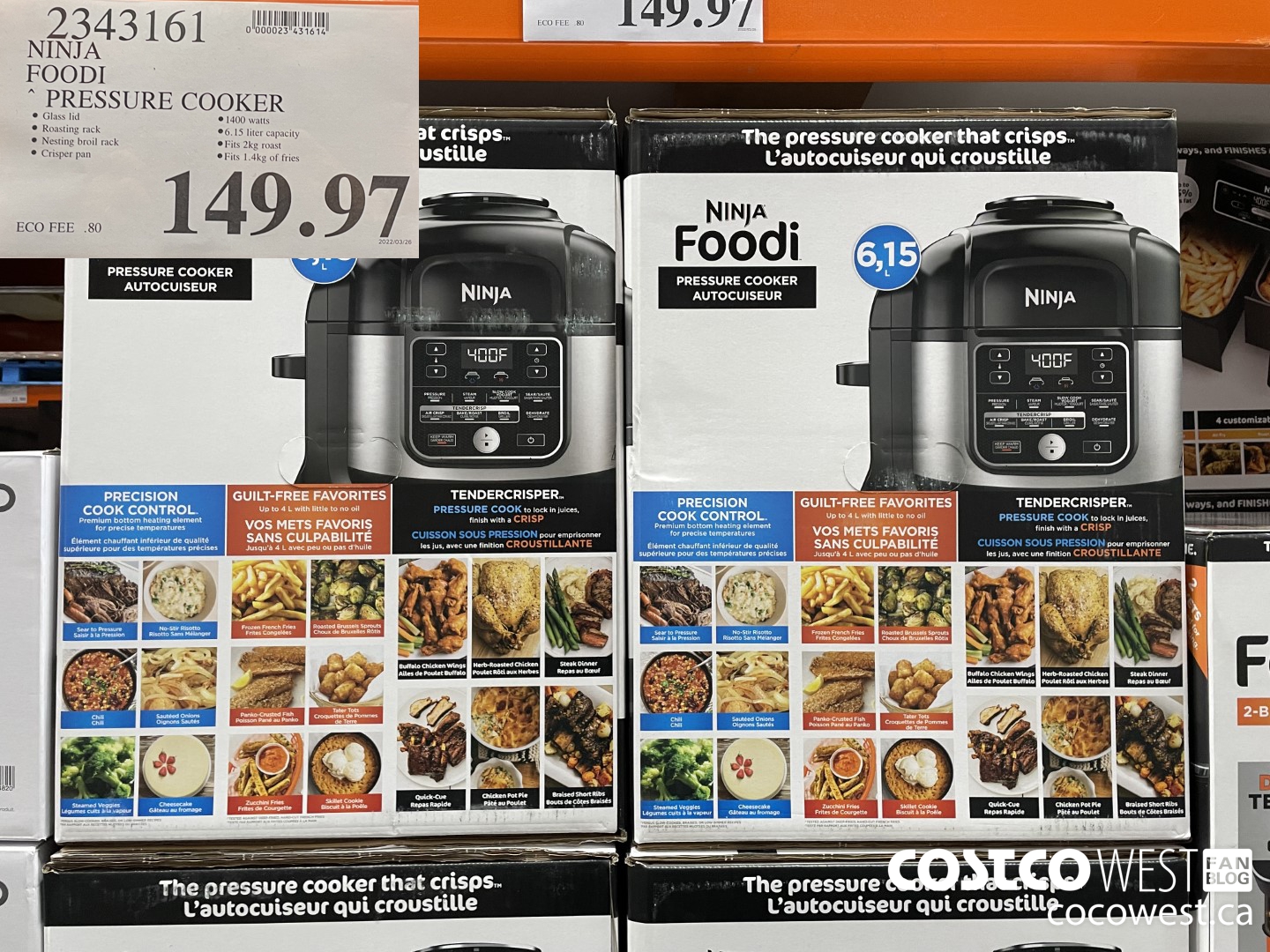 2343161 NINJA FOODI PRESSURE COOKER $149.97