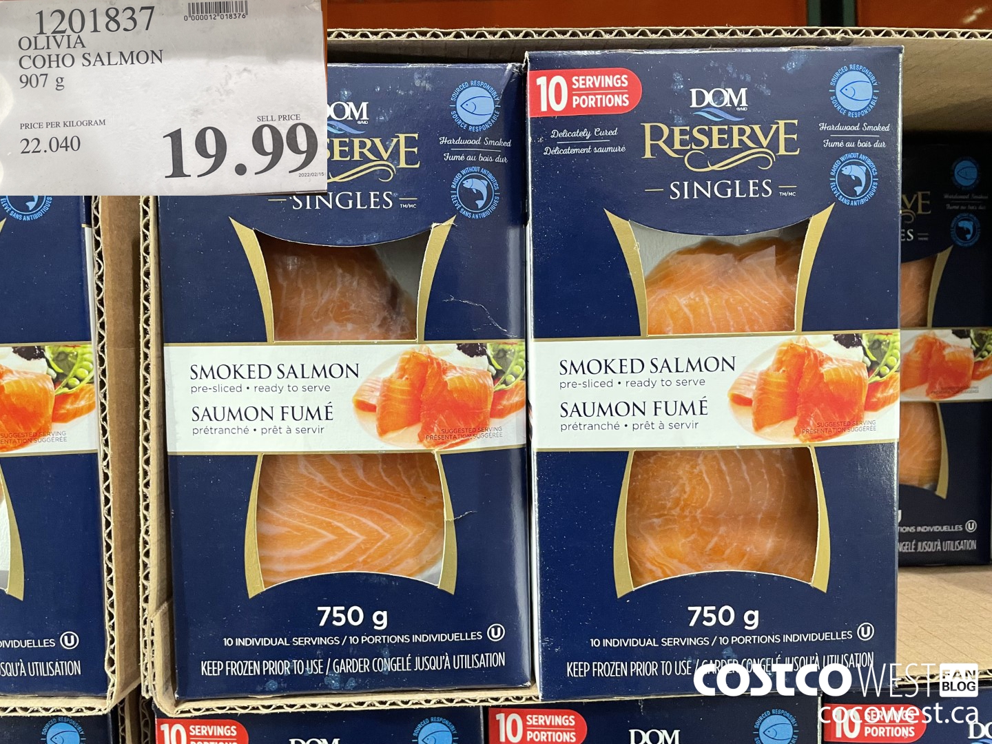 1201837 OLIVIA COHO SALMON 907 g  $19.99