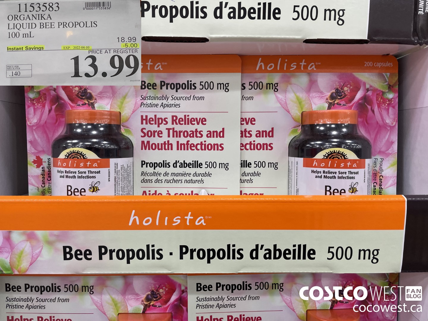 1153583 ORGANIKA LIQUID BEE PROPOLIS 100 mL ($5.00 INSTANT SAVINGS EXPIRES ON 2022-04-10) $13.99