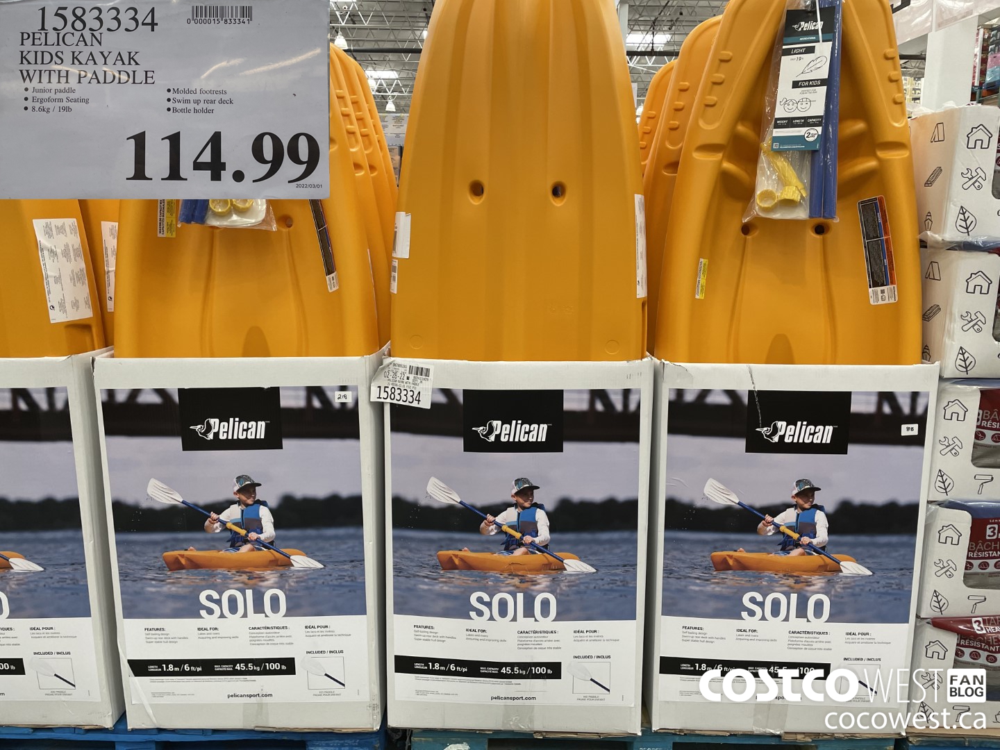 1583334 PELICAN KIDS KAYAK WITH PADDLE  $114.99