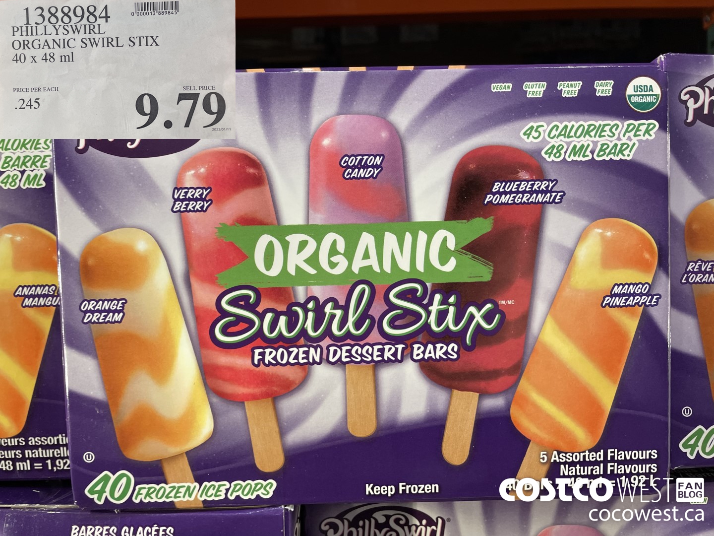 1388984 PHILLYSWIRL ORGANIC SWIRL STIX 40 x 48 ml $9.79