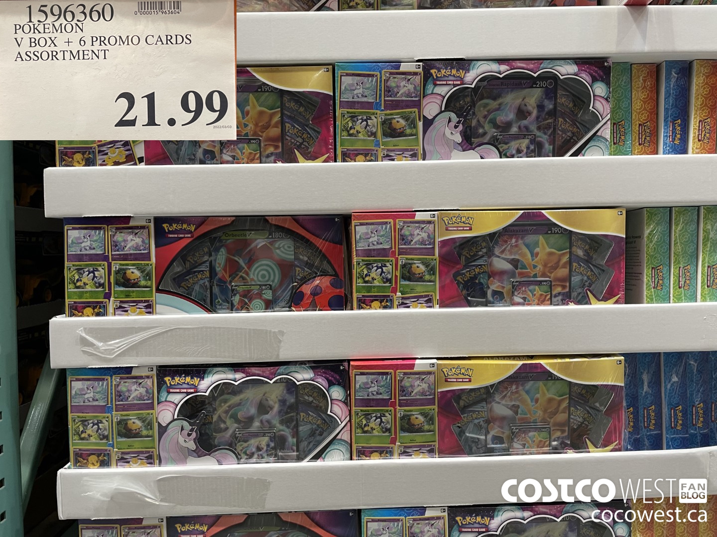 1596360 POKEMON V BOX + 6 PROMO CARDS ASSORTMENT  $21.99