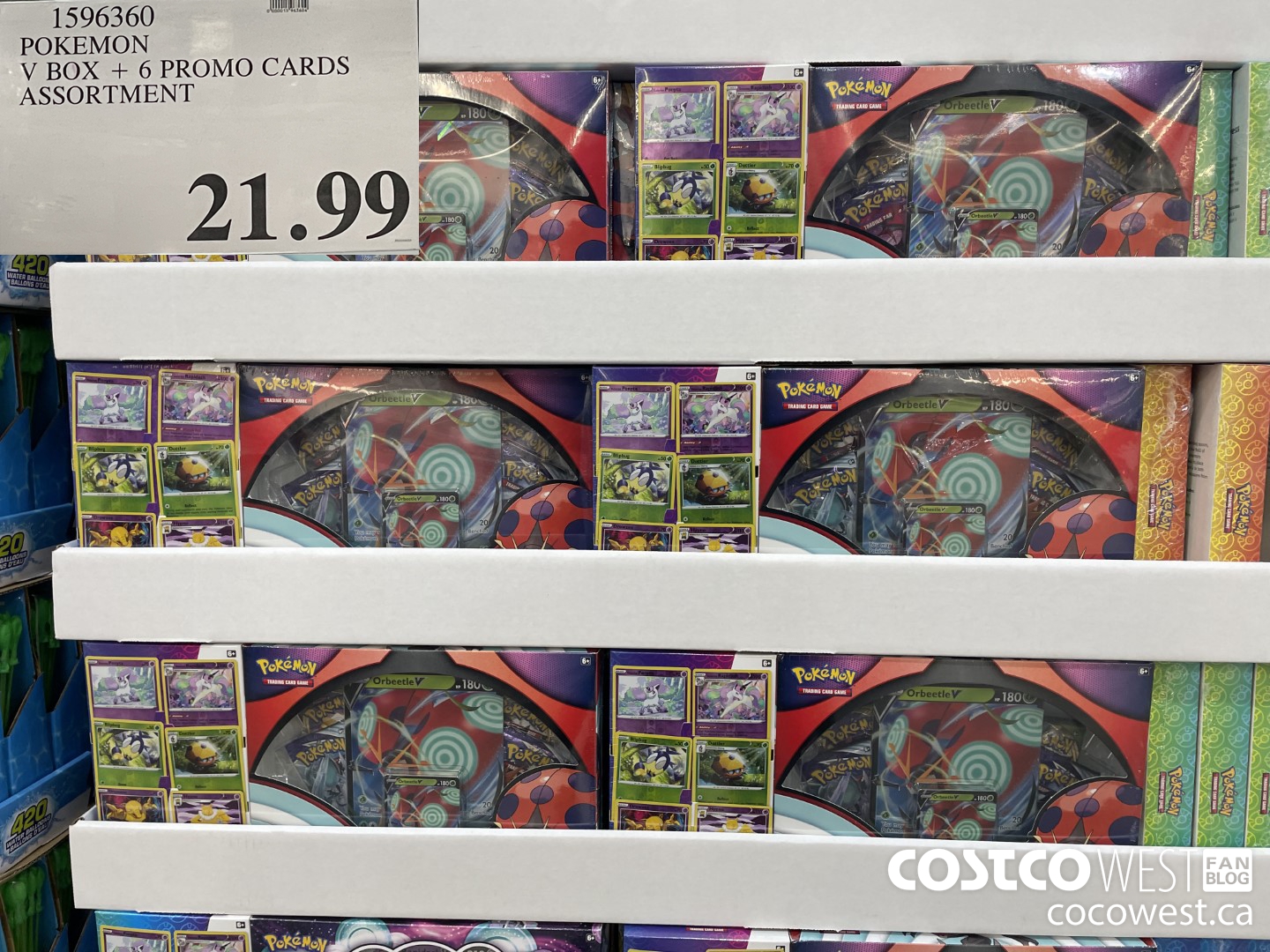 1596360 POKEMON V BOX + 6 PROMO CARDS ASSORTMENT  $21.99