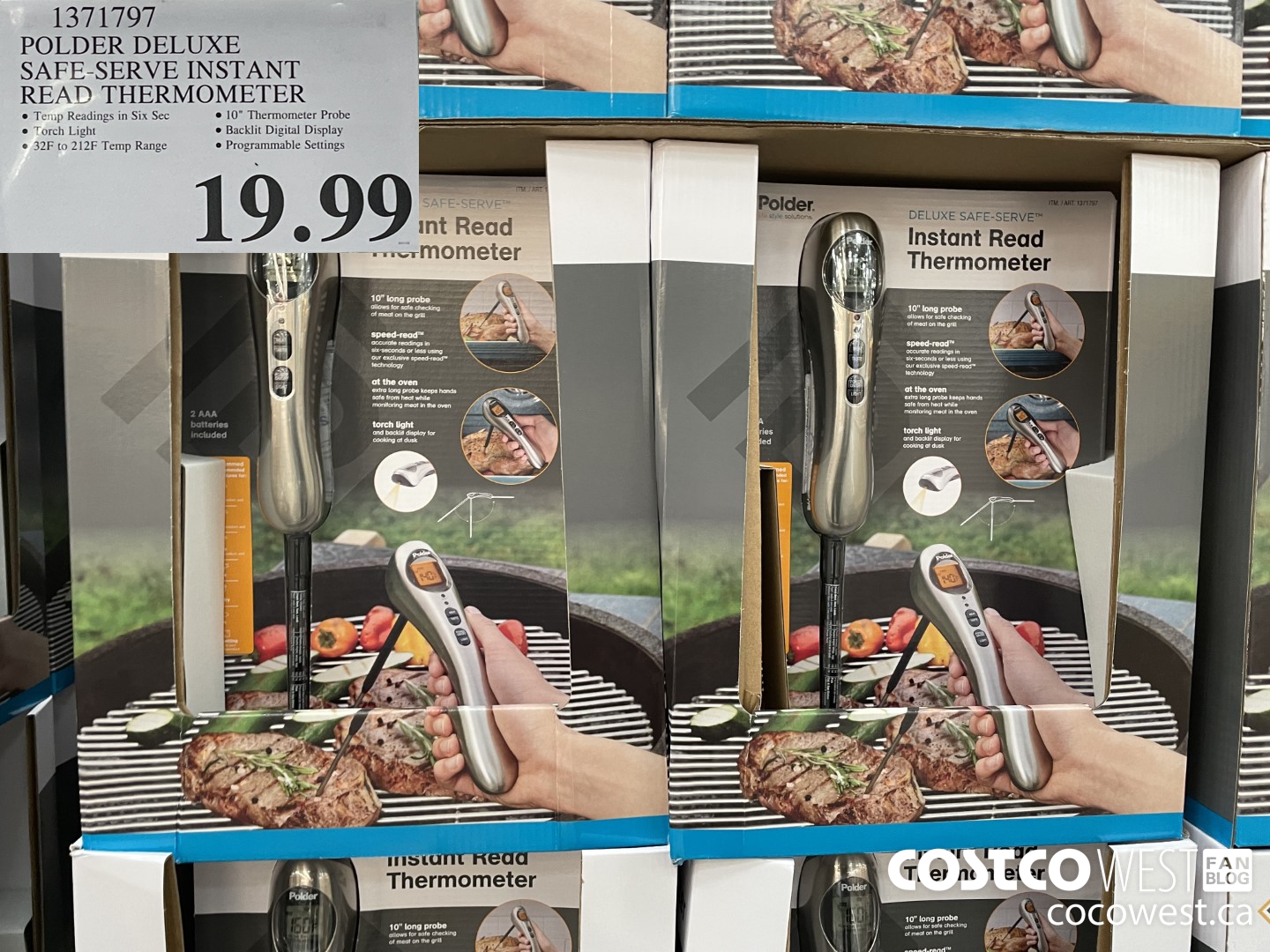 1371797 POLDER DELUXE SAFE-SERVE INSTANT READ THERMOMETER  $19.99