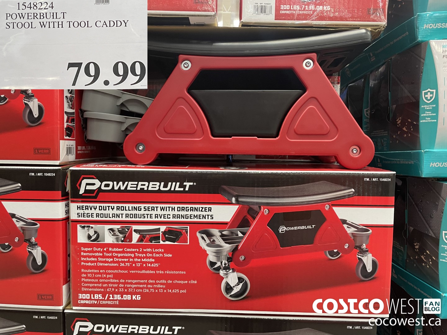 1548224 POWERBUILT STOOL WITH TOOL CADDY  $79.99