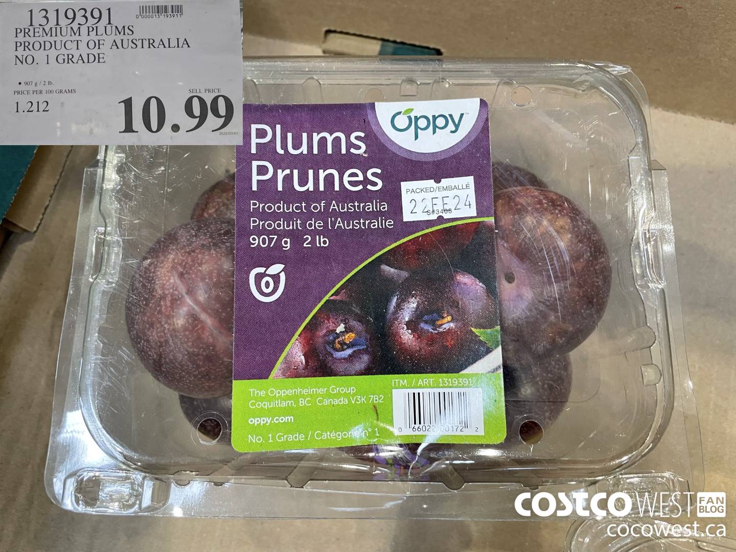 1319391 PREMIUM PLUMS PRODUCT OF AUSTRALIA NO. 1 GRADE  $10.99