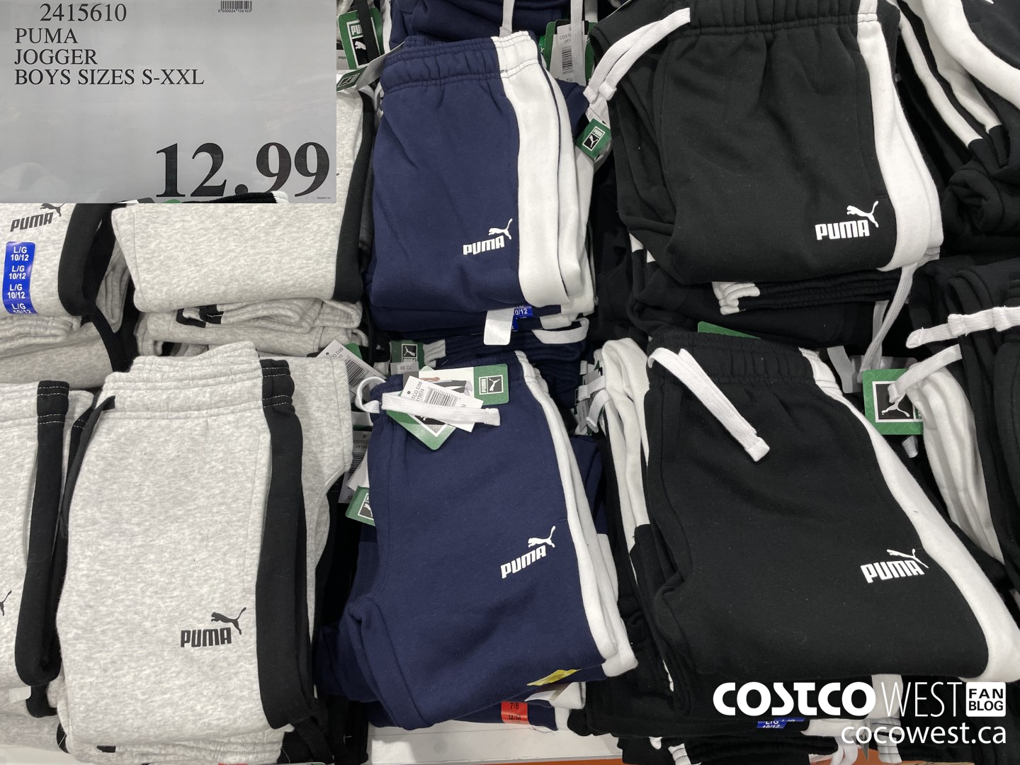 2415610 PUMA JOGGER BOYS SIZES S-XXL  $12.99