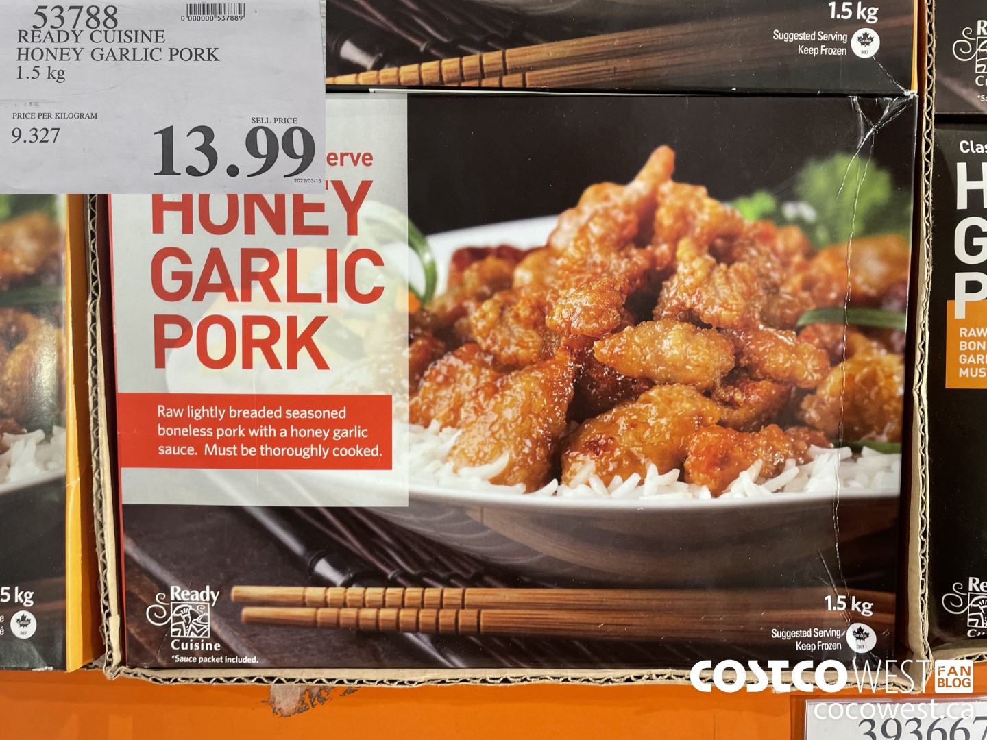 53788 READY CUISINE HONEY GARLIC PORK 1.5 kg $13.99
