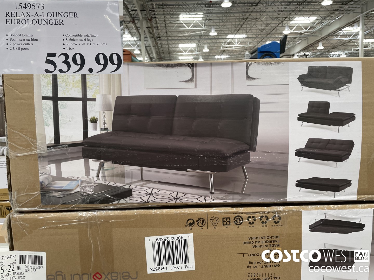 1549573 RELAX-A-LOUNGER EUROLOUNGER $539.99