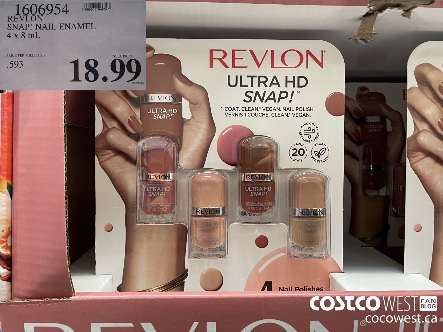 1606954 REVLON SNAP! NAIL ENAMEL 4 x 8mL $18.99