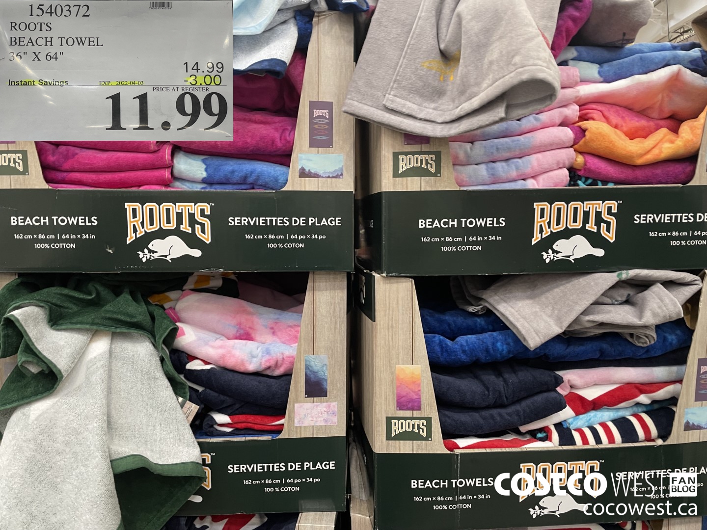 1540372 ROOTS BEACH TOWEL 36