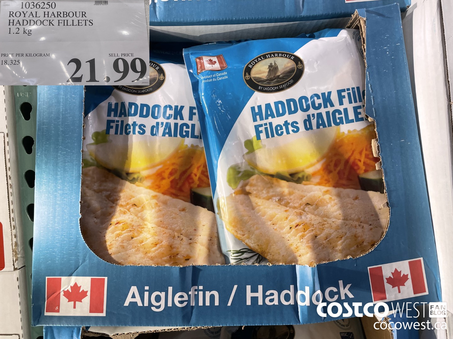 1036250 ROYAL HARBOUR HADDOCK FILLETS 1.2 kg $21.99
